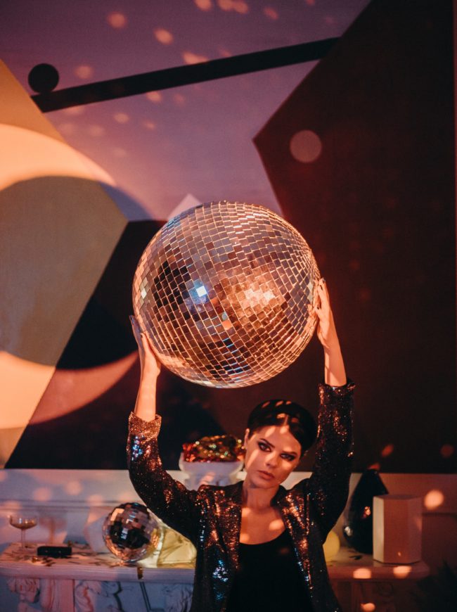 Girl with Disco Ball