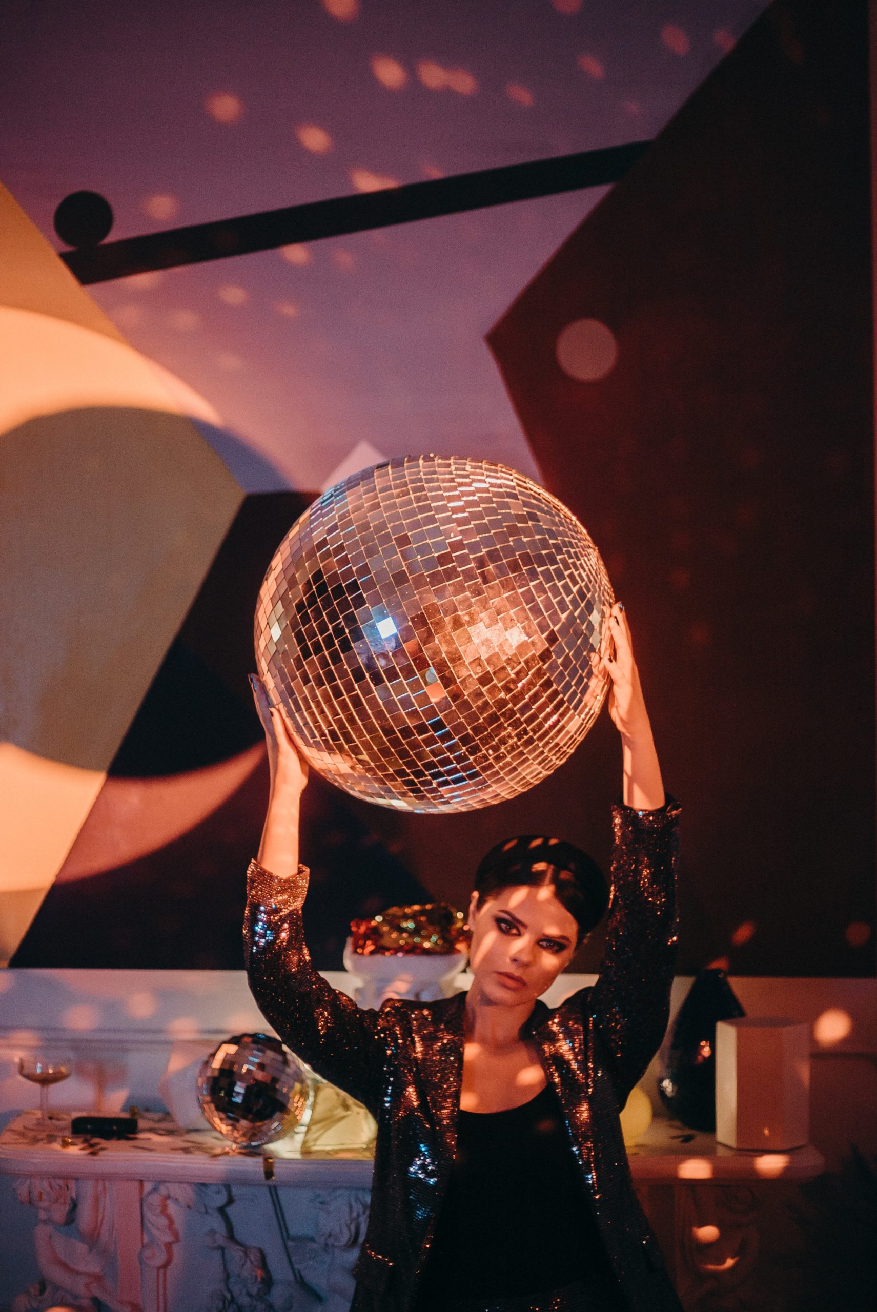 Girl with Disco Ball