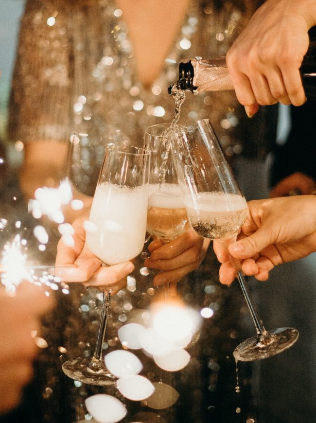 cheersing glasses